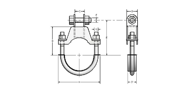 Pipe Hanger Clamp-dimension